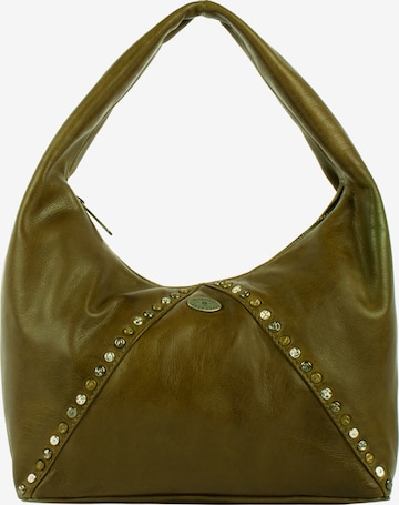 DreiMaster Vintage Наплечная сумка 'Altiplano' в Зеленый: спереди