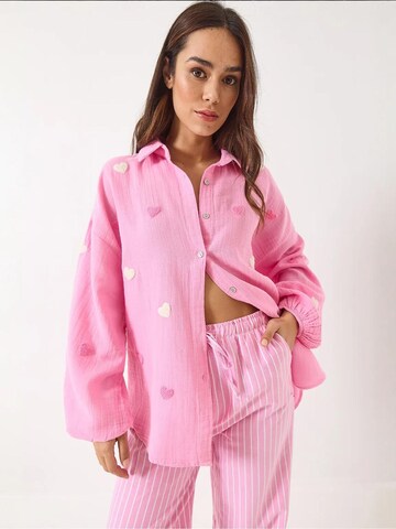 Bianco Lucci Bluse in Pink