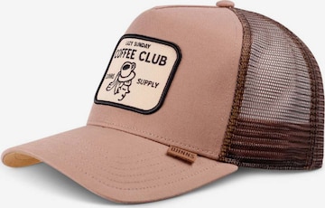 DJINNS Cap 'HFT Coffee Head' in Braun: Vorderseite