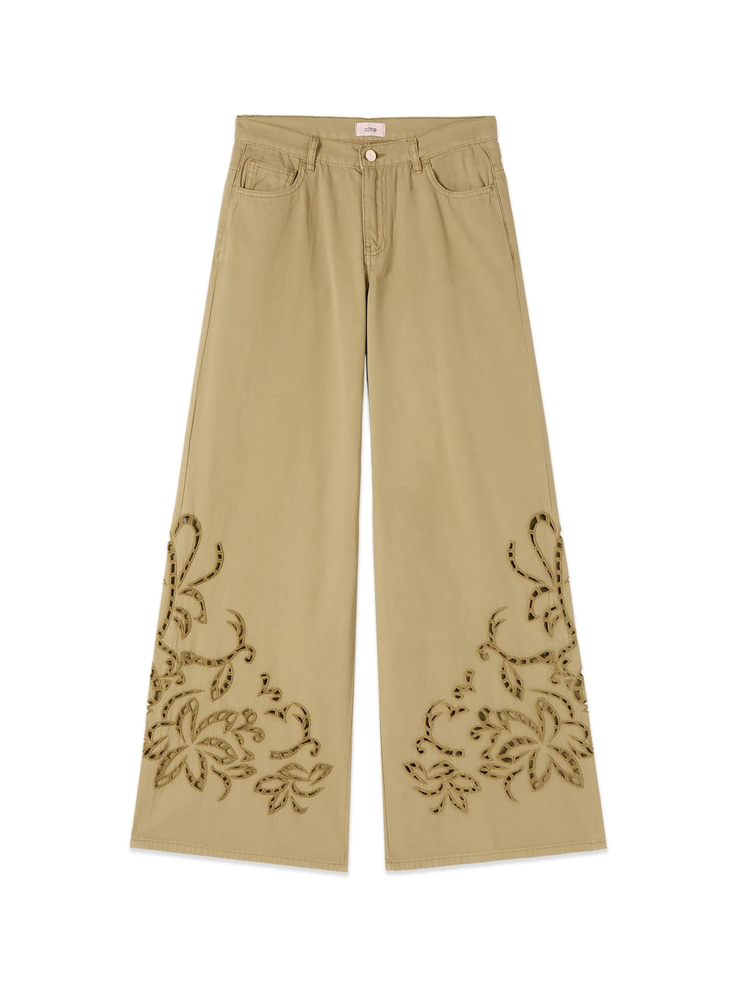 Baggy Pantalon oltre en vert : devant