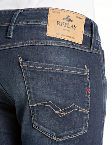 REPLAYSlimfit Traperice 'ANBASS' - plava boja