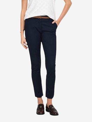 regular Pantaloni 'JDYCHICAGO MW BELT CHINO PANTS WVN NOOS 15311897' di Jaqueline de Yong in blu: frontale