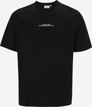 Calvin Klein Big & Tall Shirt in Black: front