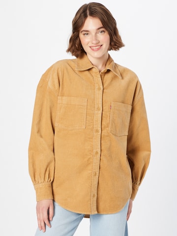 LEVI'S Blouse 'REMI UTILITY SHIRT NEUTRALS' in Brown: front