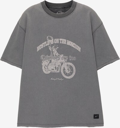 Pull&Bear T-Shirt en gris / gris clair / noir, Vue avec produit