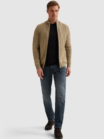 VANGUARD Cardigan 'Cardigan with zipper closure and allover pattern' i beige