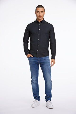 Lindbergh Slim fit Πουκάμισο για το γραφείο σε μαύρο