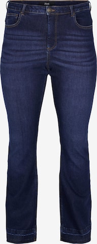 Zizzi - Bootcut Calças de ganga 'Ellen' em azul: frente