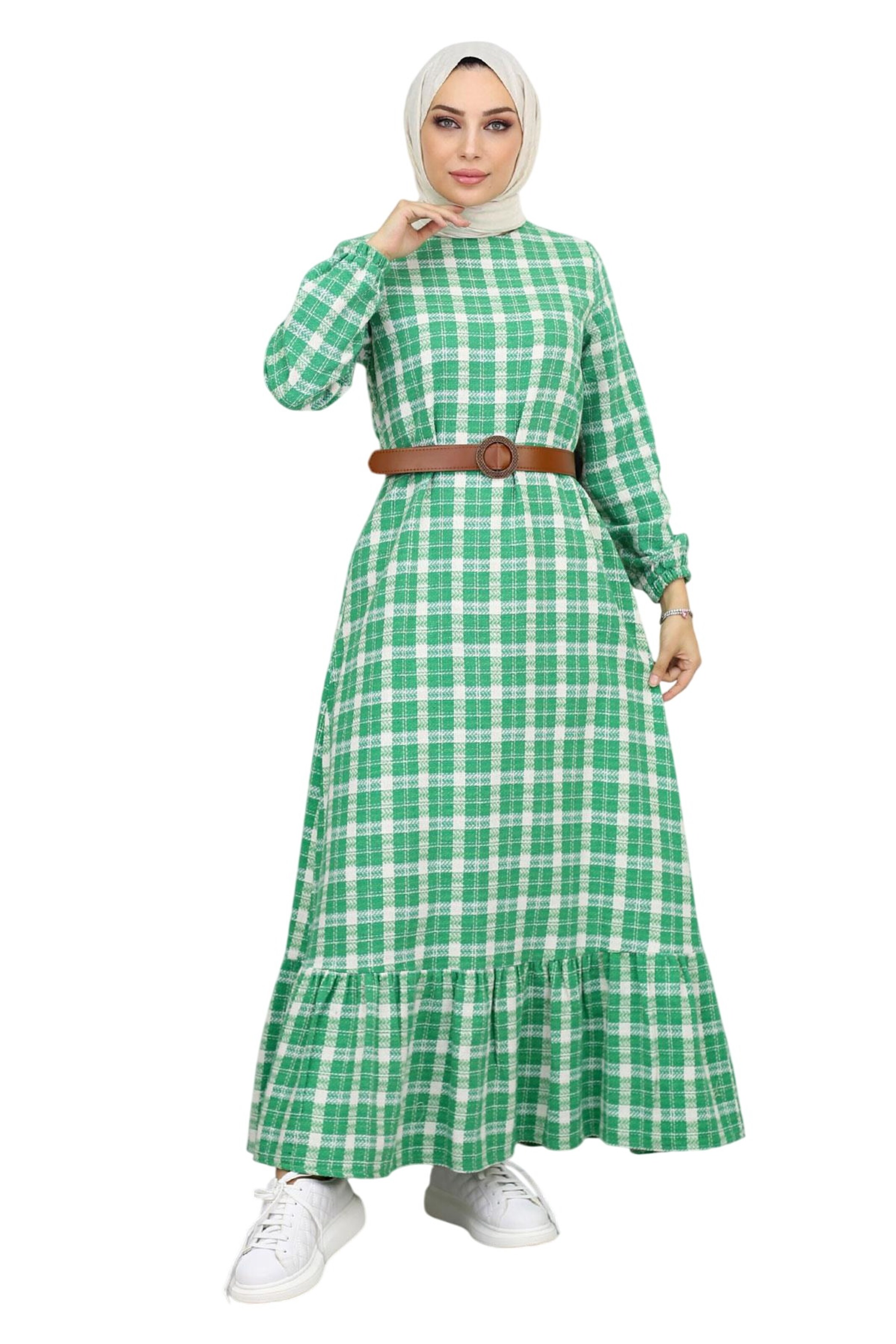 MODAMIHRAM Jurk in Groen: voorkant