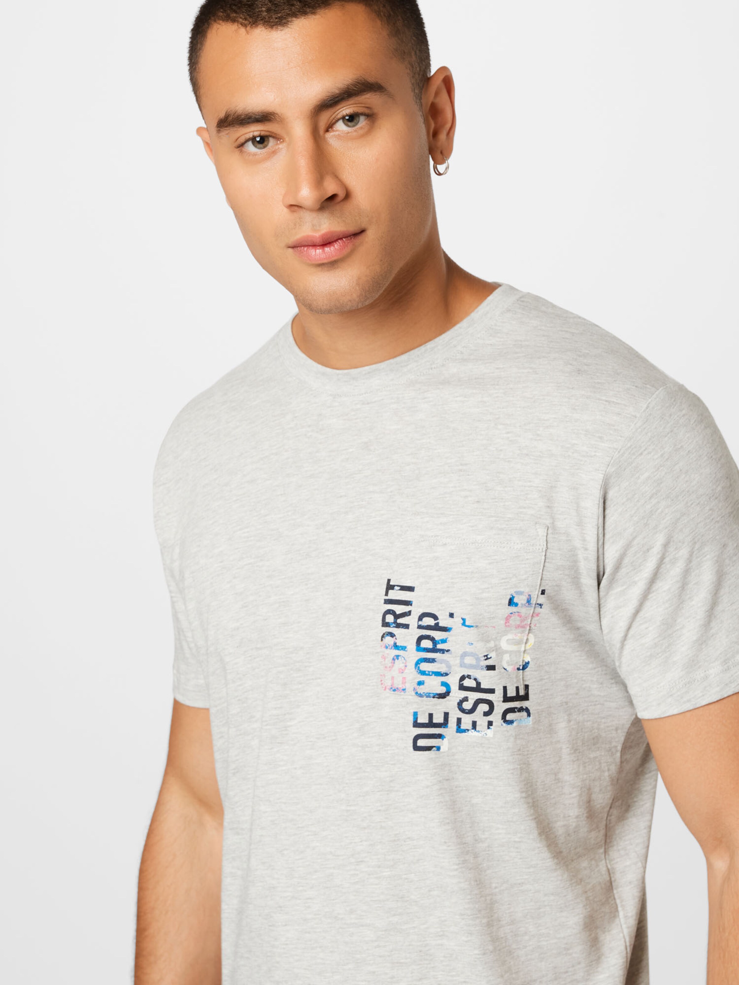 Männer Shirts EDC BY ESPRIT T-Shirt in Hellgrau - LE65454 Männer Shirts EDC BY ESPRIT T-Shirt in Hellgrau - LE65454
