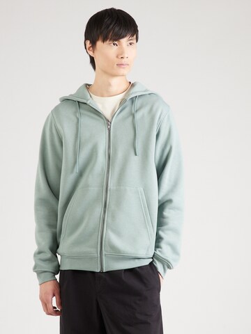 ABOUT YOU Sweat jacket 'Gino' in Green: front