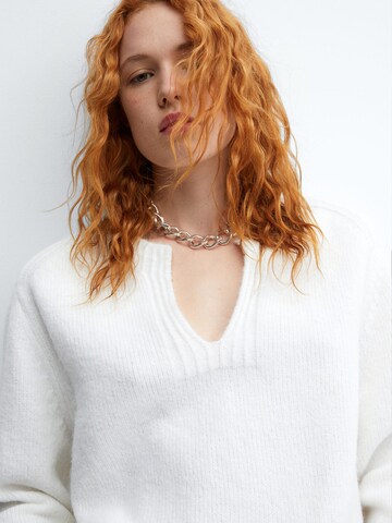 MANGO Sweater 'NIEVES' in White