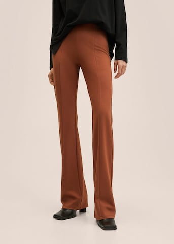 MANGO Flared Pants 'Delfin 2' in Brown: front