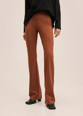 évasé Pantalon 'Delfin 2' MANGO en marron : devant