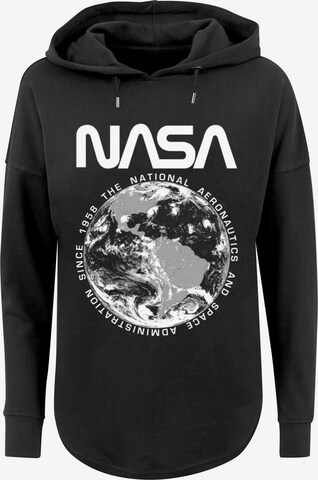 F4NT4STIC Sweatshirt 'NASA Planet Earth' in Zwart: voorkant