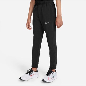 NIKE Regular Workout Pants in Black: front