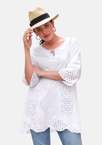 Emilia Lay Tunic in White: front