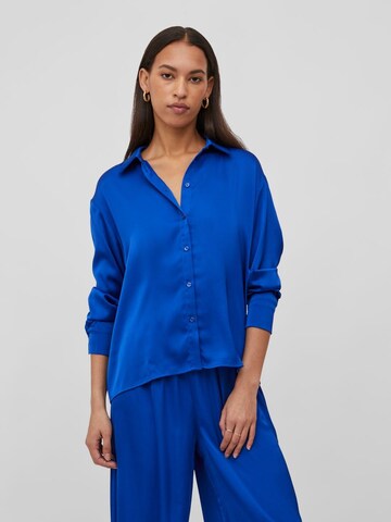 VILA Blouse 'Clair' in Blauw: voorkant