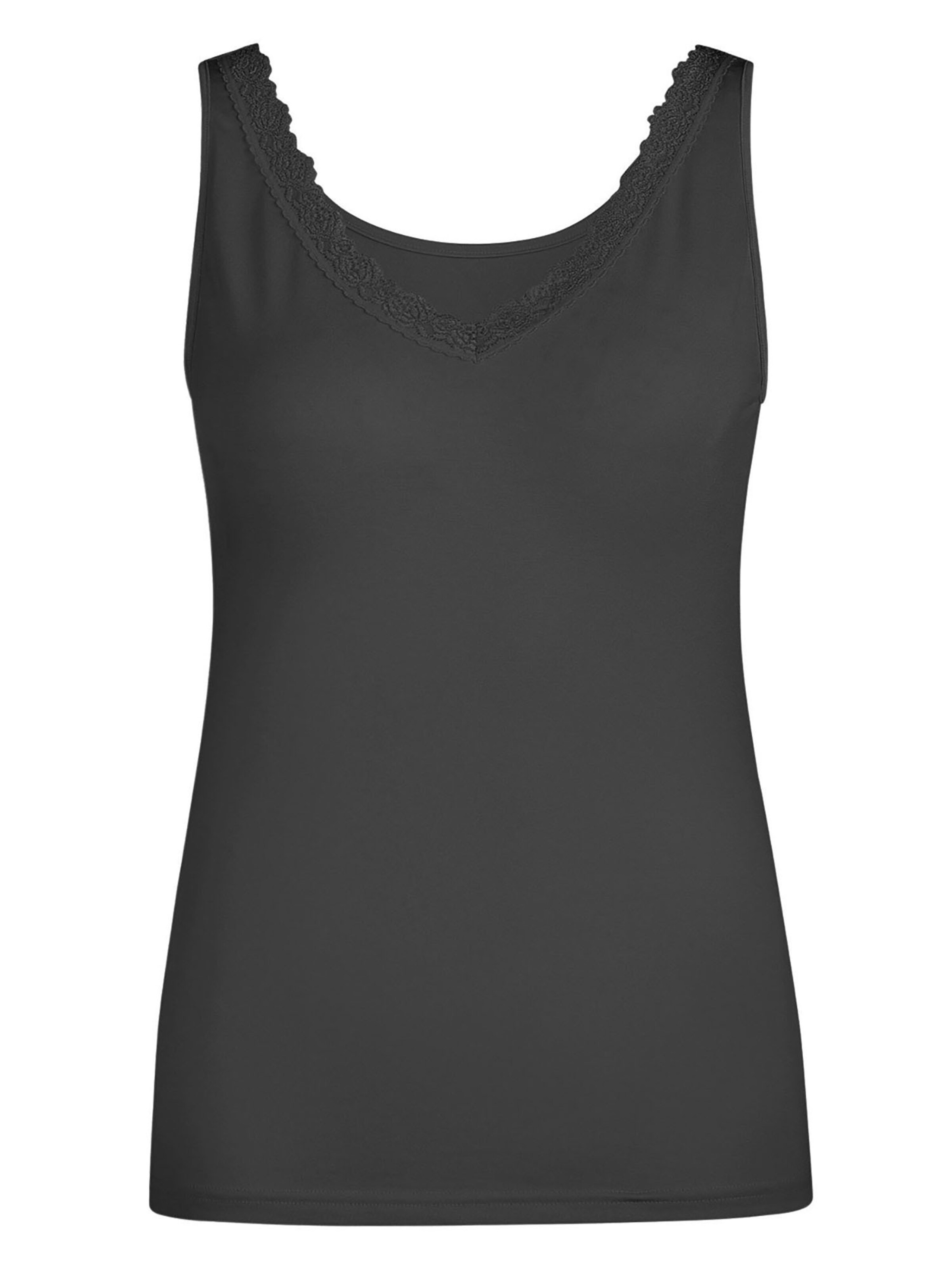 Nina von C. Undershirt 'Daily & Cosy' in Black: front