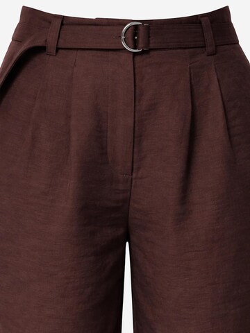 Wide leg Pantaloni con pieghe di MixRay in marrone