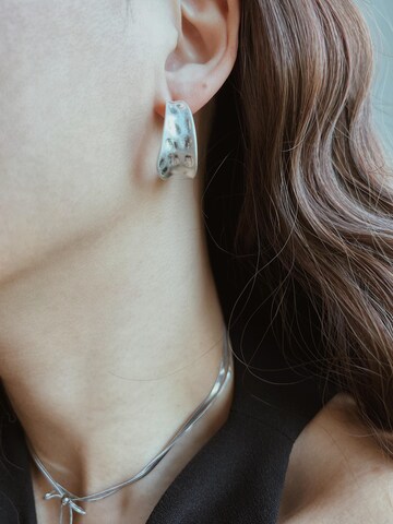 Kamakula Earrings 'Sculptural Chunky' in Silver