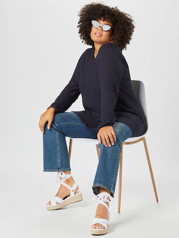 Tunica 'KCami' di KAFFE CURVE in blu