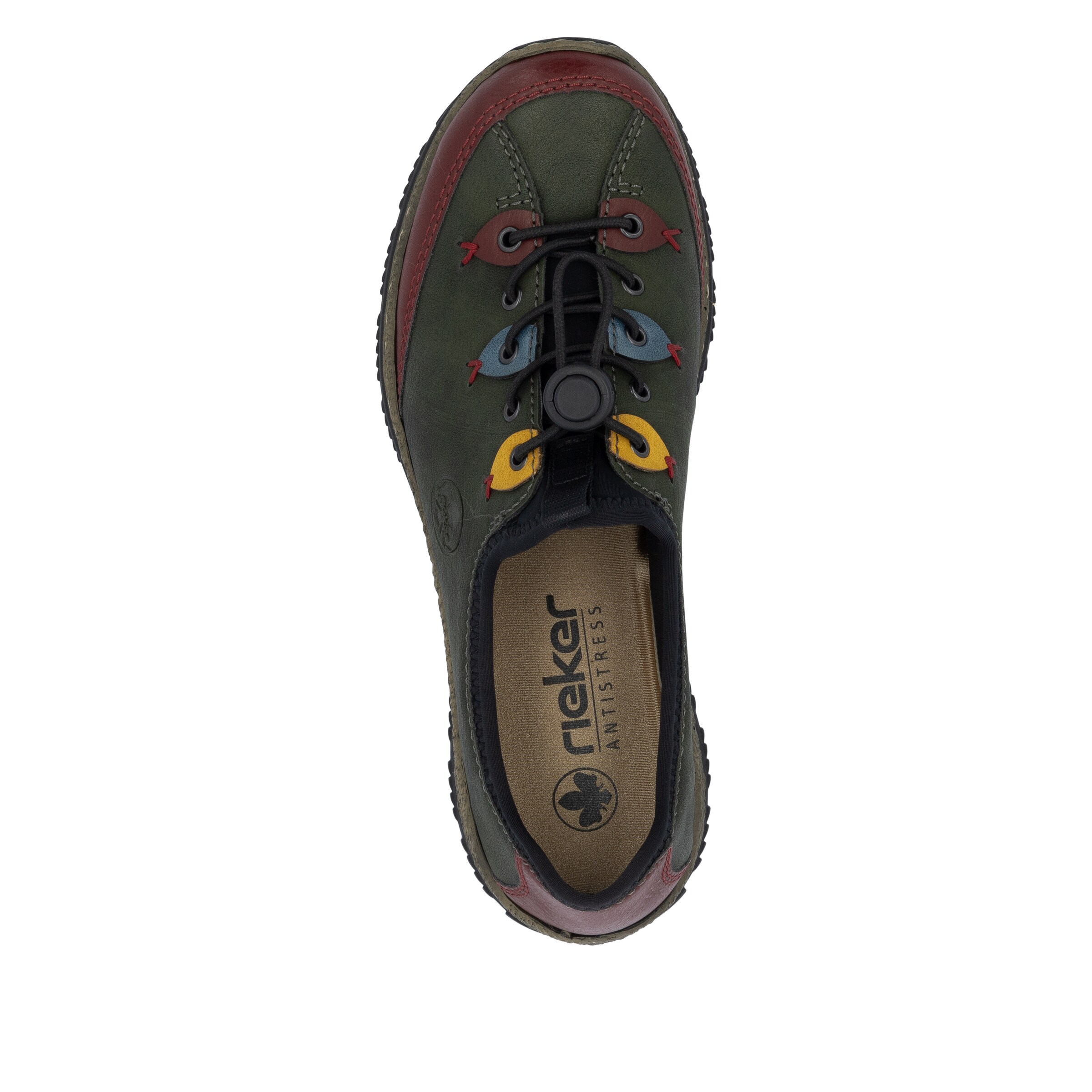 Chaussure de sport à lacets Rieker en vert