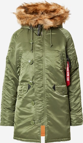 ALPHA INDUSTRIES Winterjas in Groen: voorkant