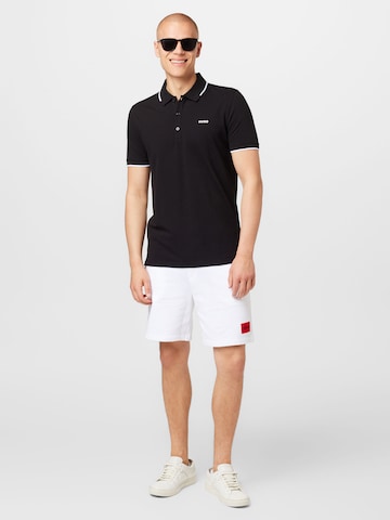 HUGO Red Poloshirt 'Dinoso' in Schwarz