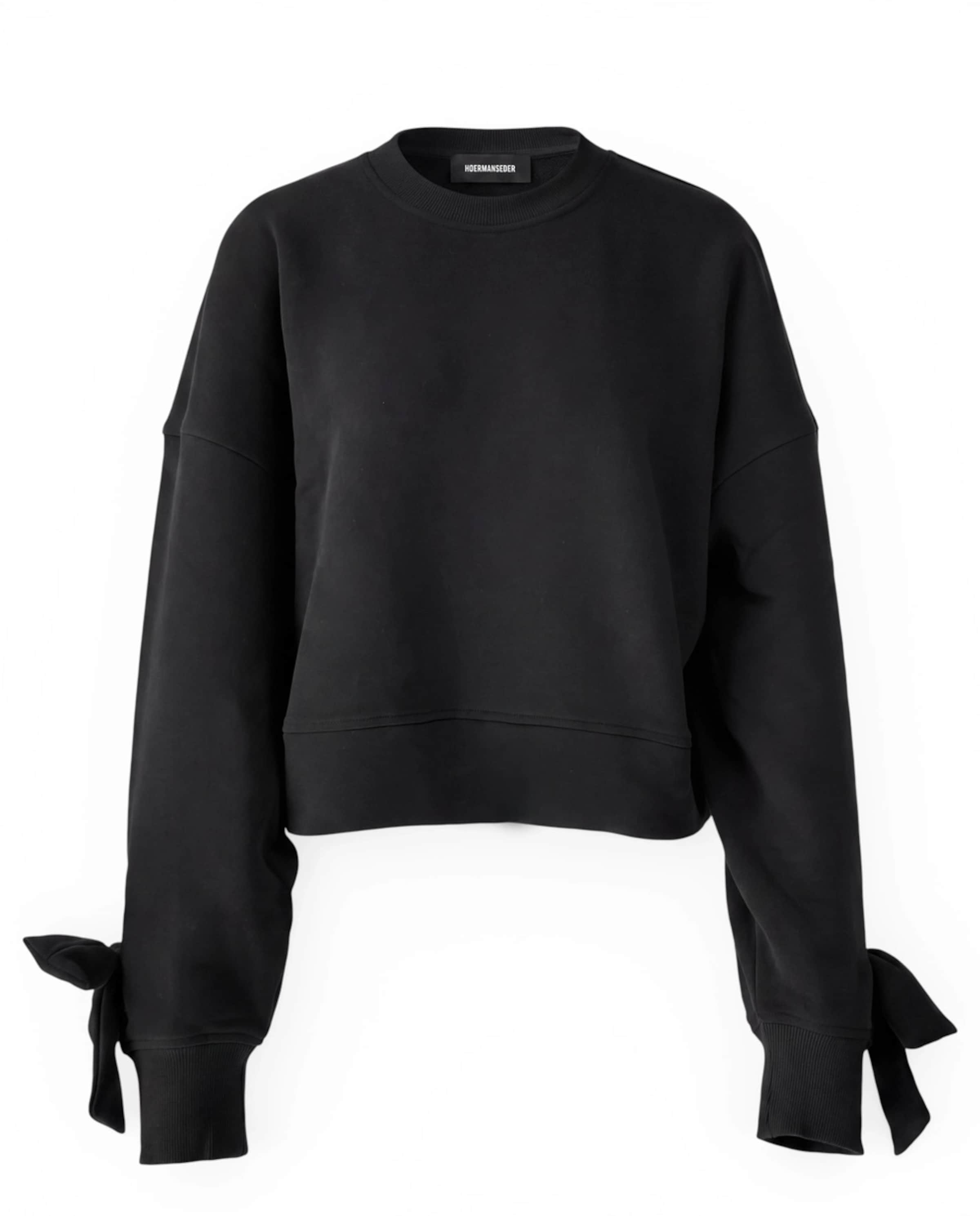Hoermanseder - Sudadera en negro: frente