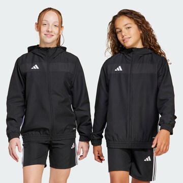 Veste de survêtement 'Tiro 25 Essentials' ADIDAS PERFORMANCE en noir : devant