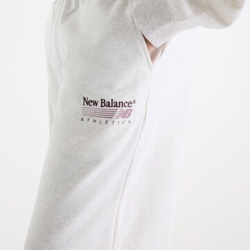 Felpa 'Trackside' di new balance in bianco