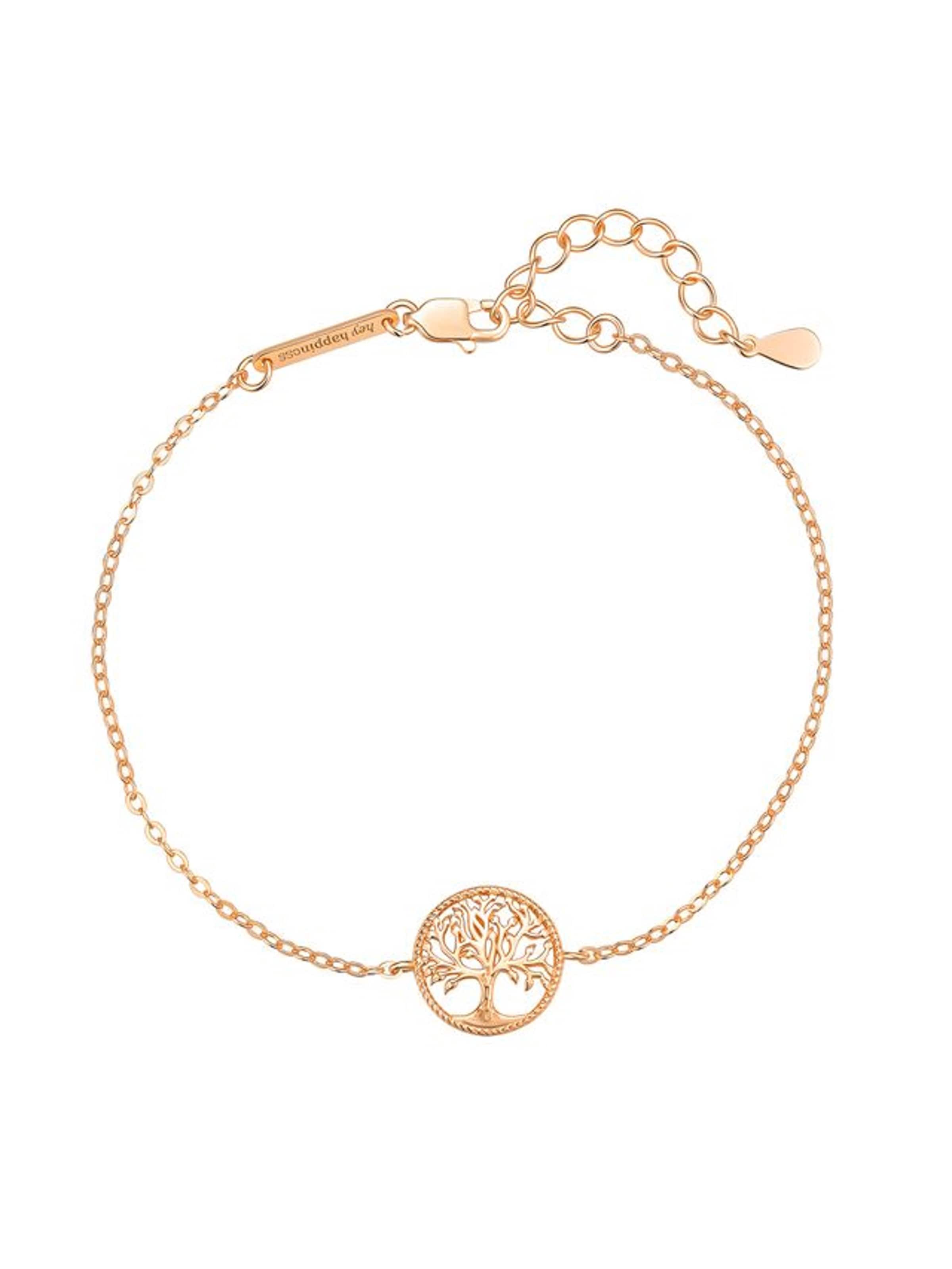 Braccialetto 'Life Flow' di Hey Happiness in oro: frontale