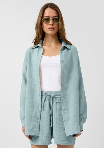 QS Blouse in Blue: front