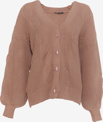 FRESHLIONS Oversized cardigan 'Huiza' i beige: forside