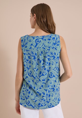 CECIL Blusentop mit Split Neck und Print in Blau