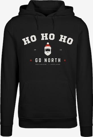 F4NT4STIC Sweatshirt 'Ho Ho Ho Santa' in Schwarz: predná strana