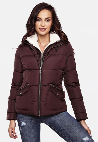 NAVAHOO Winter Jacket 'Megan' in Red: front