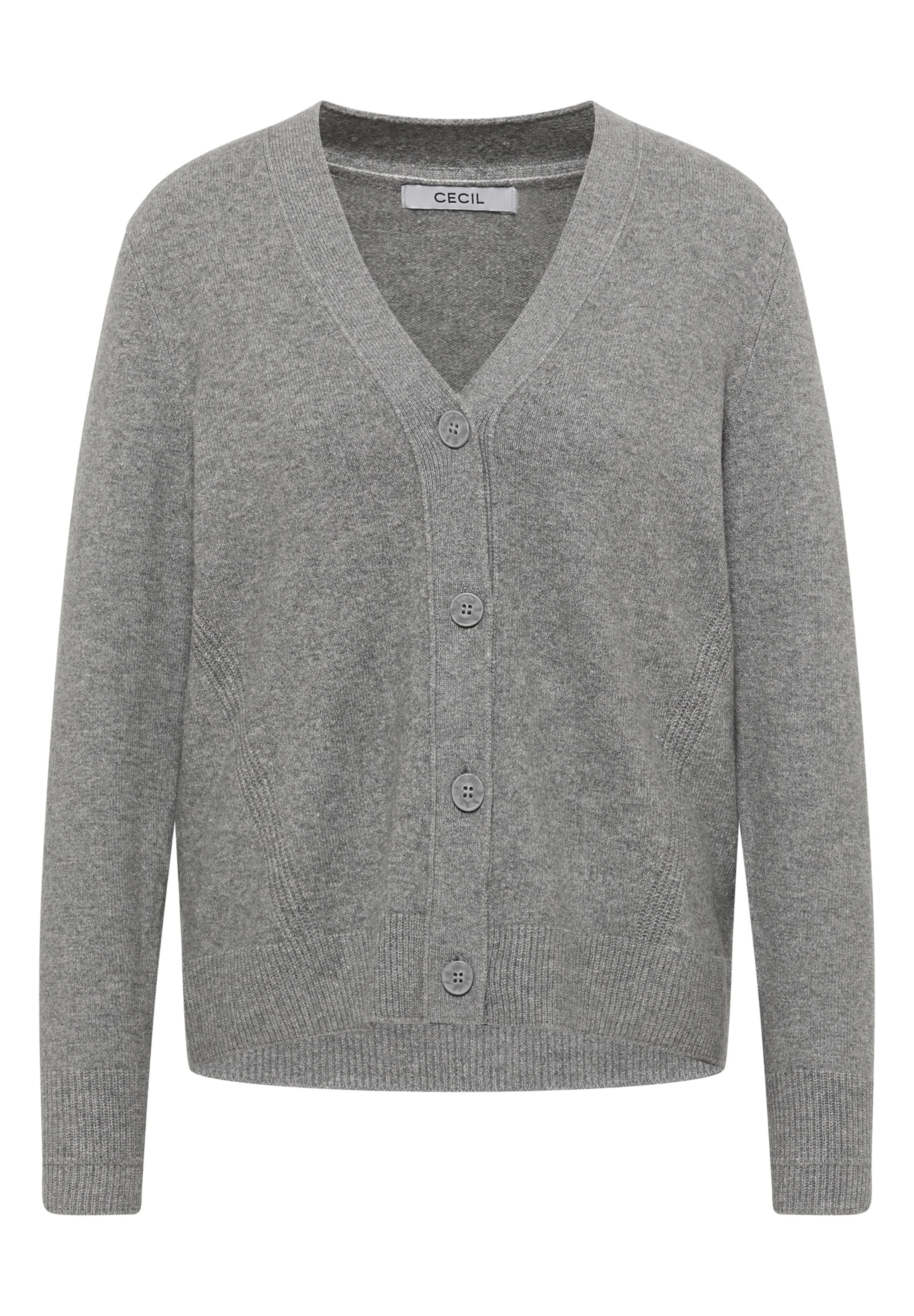 CECIL Knit Cardigan in Grey: front