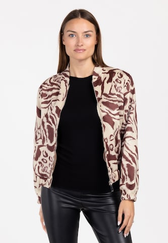 Key Largo Sweatjacka ' Cage' i brun: framsida