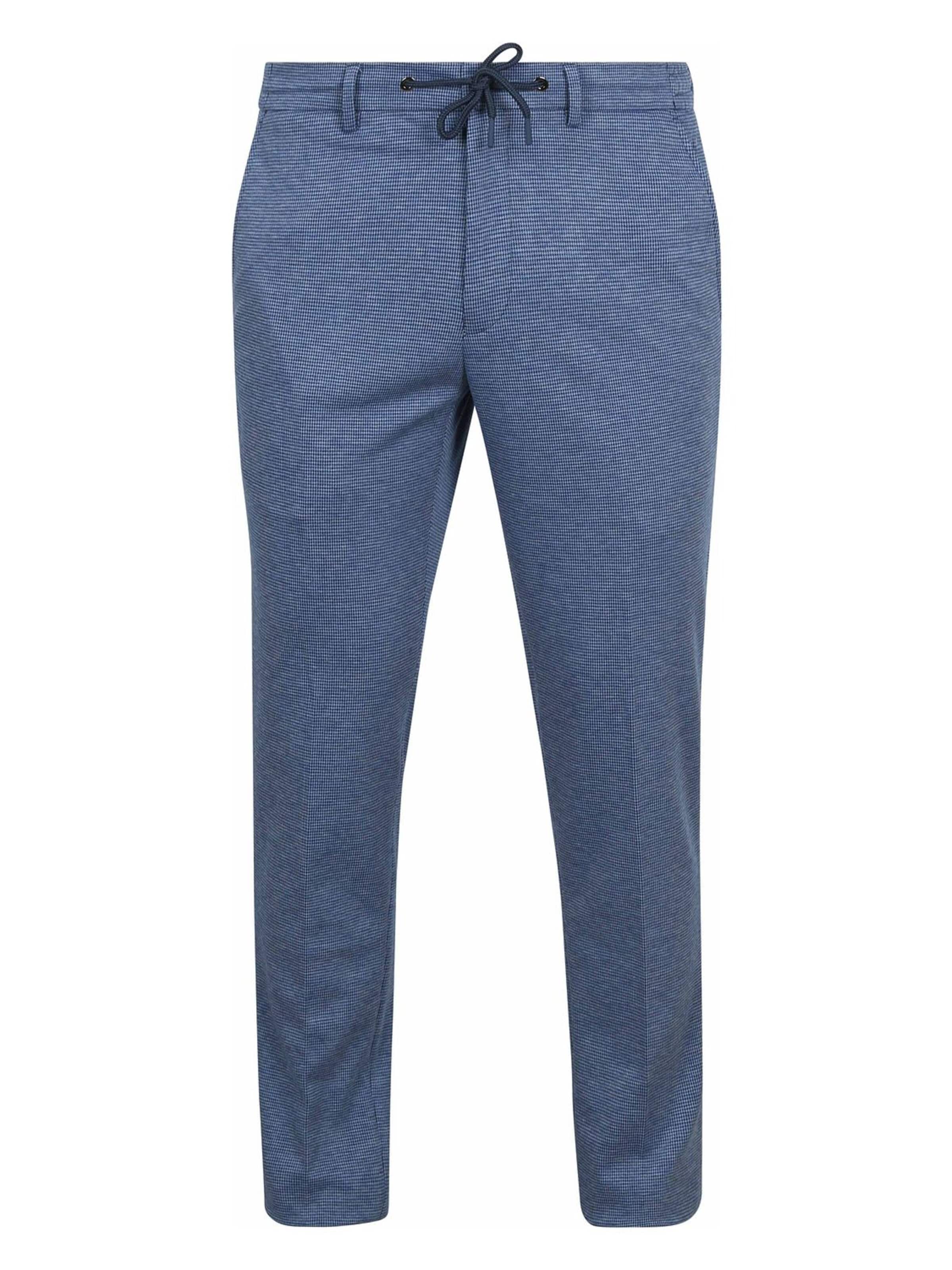 Suitable Slimfit Broek in Blauw: voorkant