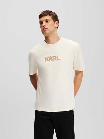 T-Shirt Karl Lagerfeld en blanc : devant