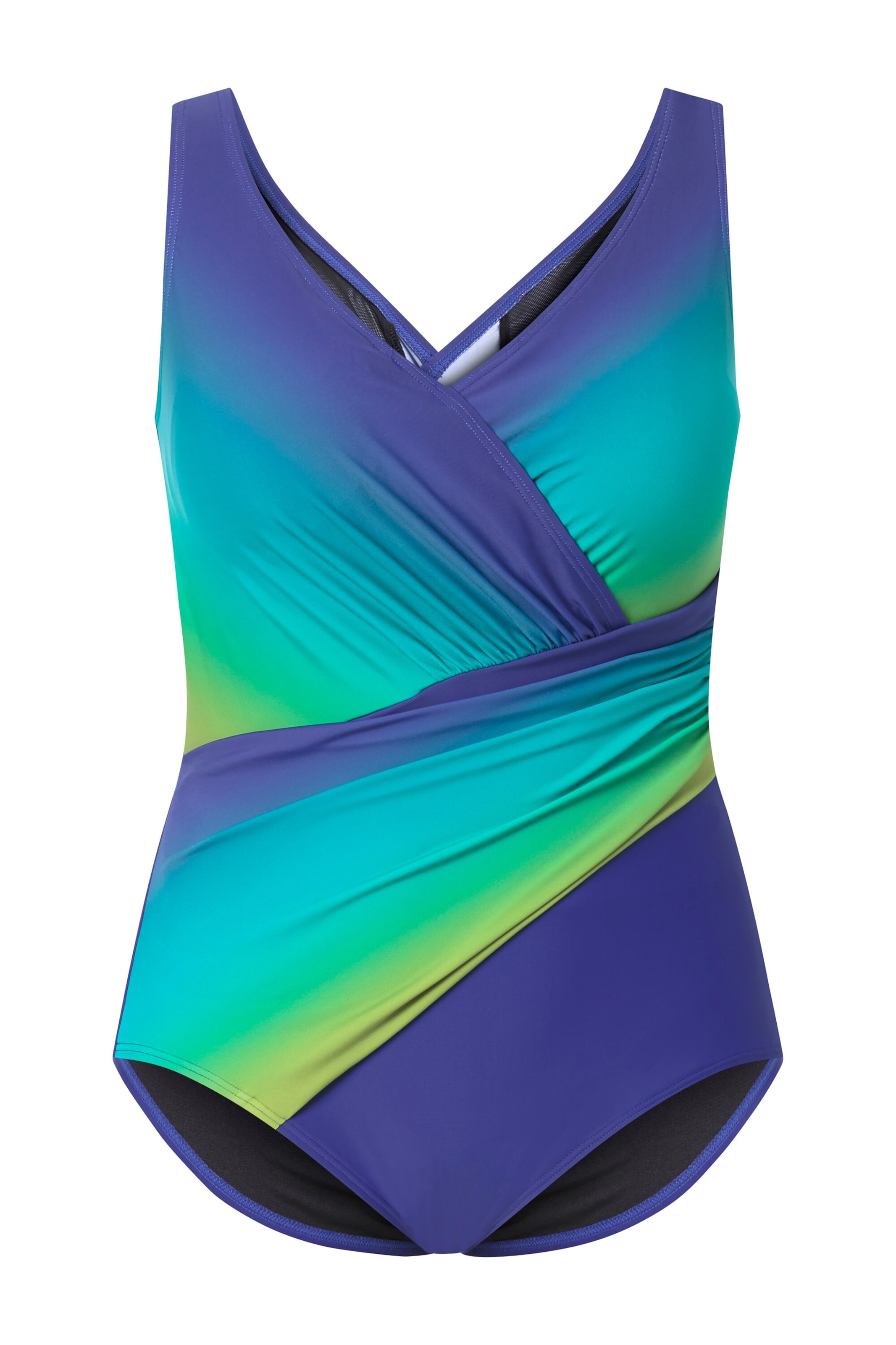 Bustier Maillot de bain Ulla Popken en bleu : devant