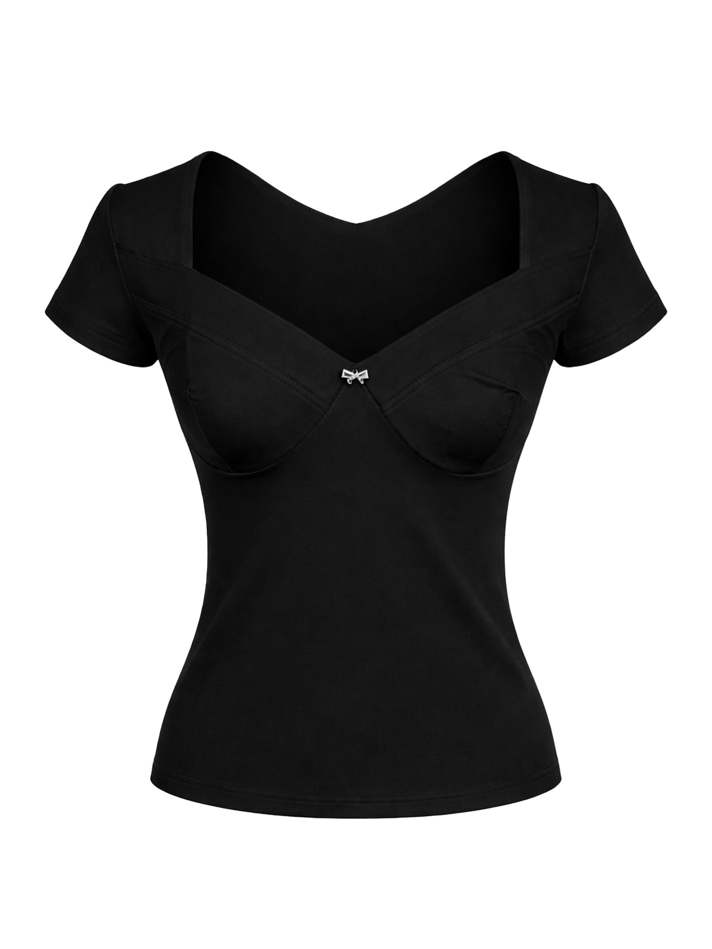 T-shirt REGINA FASHION en noir : devant