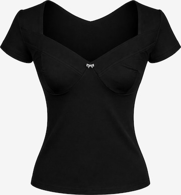 T-shirt REGINA FASHION en noir : devant