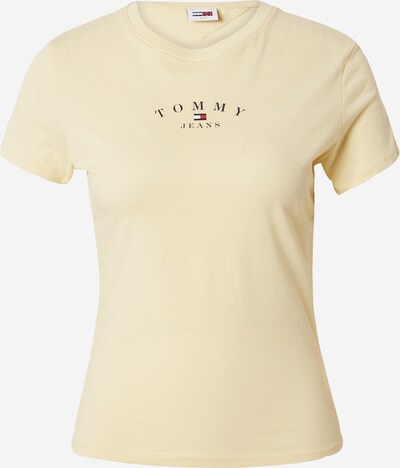 Tommy Jeans T-shirt 'Essential' en bleu marine / jaune pastel / rouge / noir, Vue avec produit