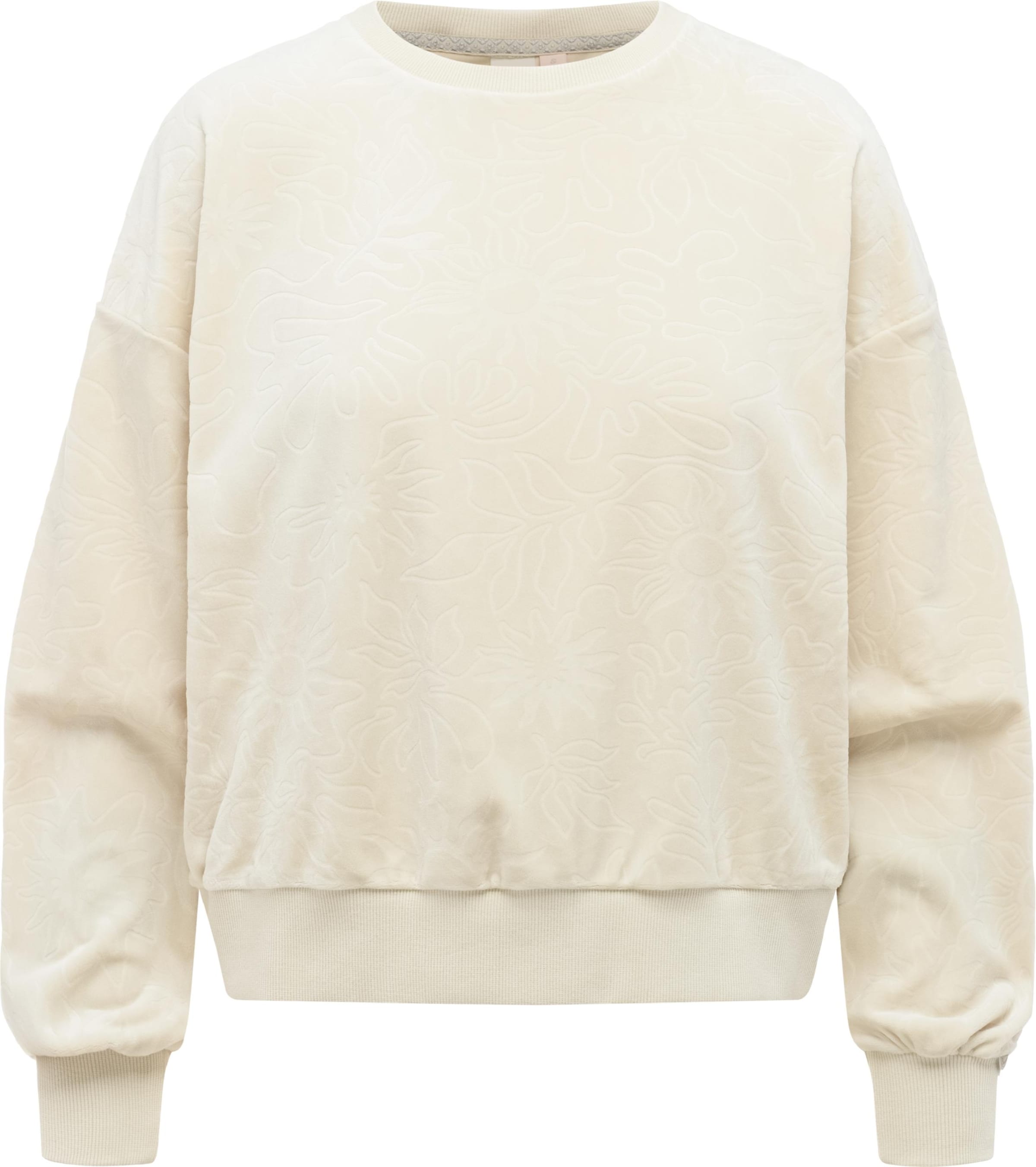 Sweat-shirt 'Wuss Embossed' Ragwear en beige : devant