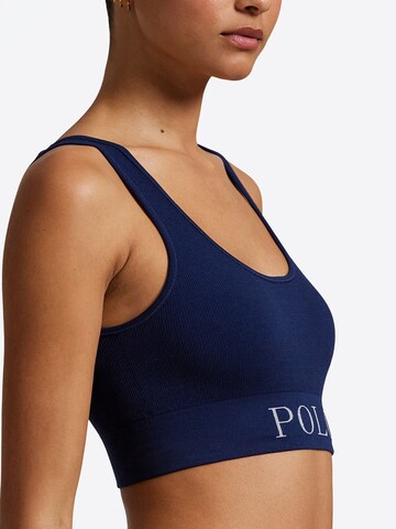 Bustier Soutien-gorge ' Ribbed Seamless ' Polo Ralph Lauren en bleu