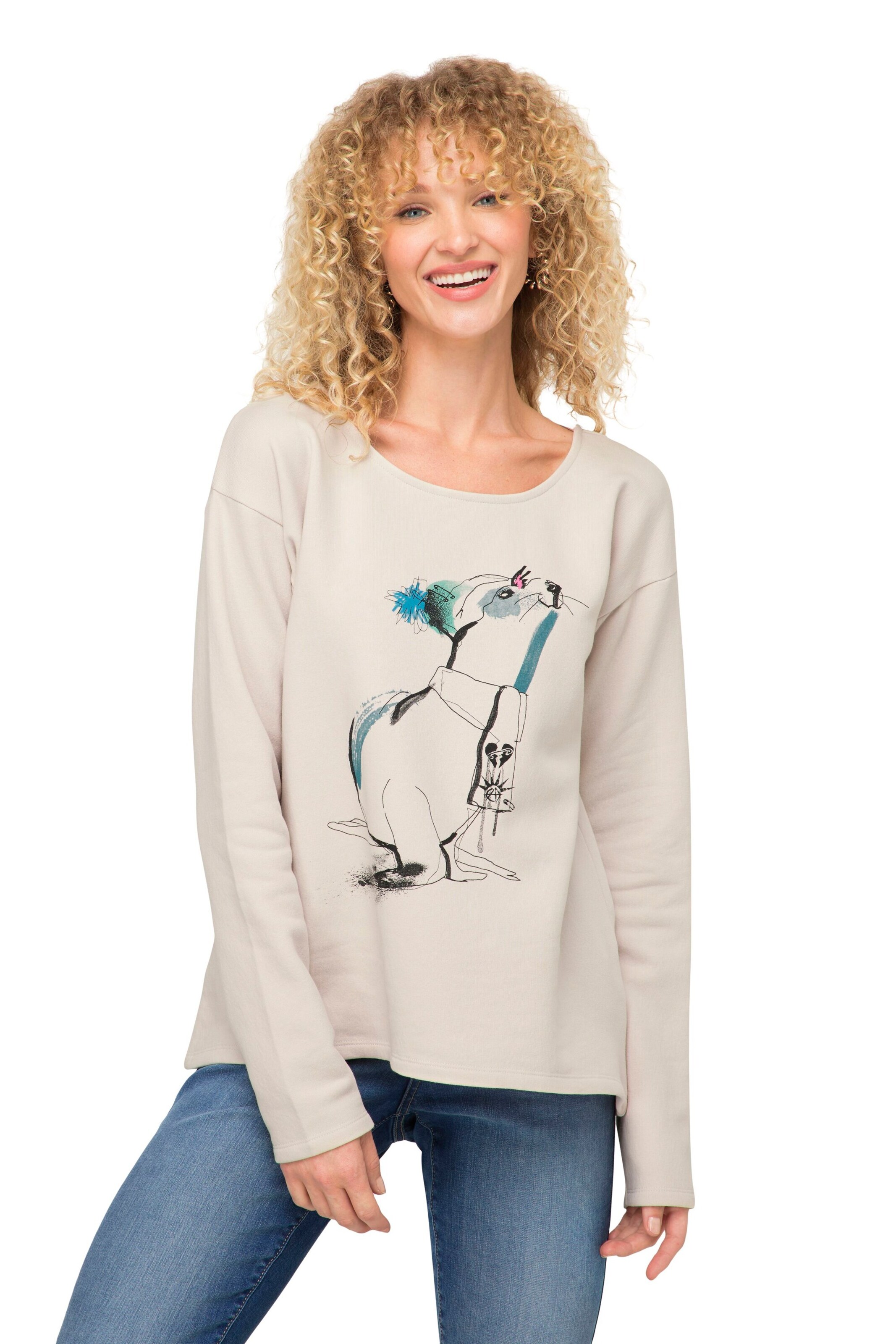 LAURASØN Sweatshirt in Beige: Vorderseite