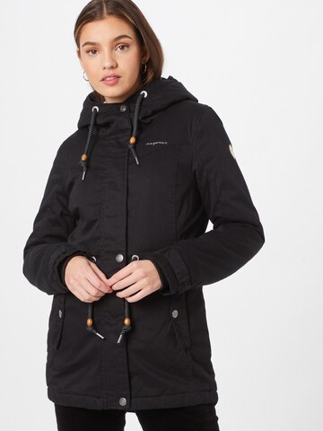 Parka mi-saison 'QUELA' Ragwear en noir : devant